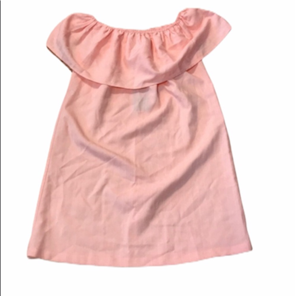 NWT Kinnucan’s peach striped shoulder dress